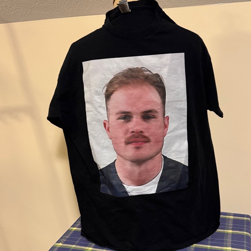 Zach Bryan mugshot black cotton t-shirt